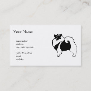 Keeshond Graphics - Niedliche Original Dog Art Visitenkarte