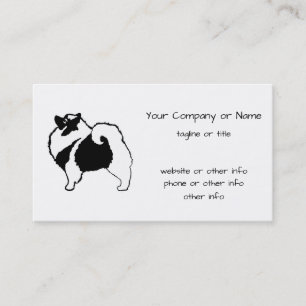 Keeshond Graphics - Niedliche Original Dog Art Visitenkarte