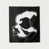 Keeshond Graphics - Niedliche Original Dog Art Wandteppich (Vorderseite)
