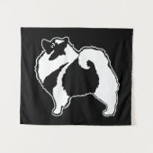 Keeshond Graphics - Niedliche Original Dog Art Wandteppich (Vorderseite (Horizontal))