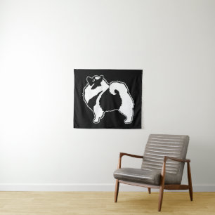 Keeshond Graphics - Niedliche Original Dog Art Wandteppich