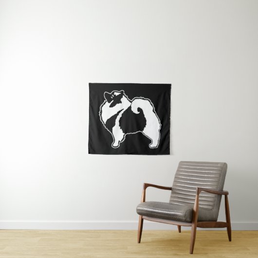 Keeshond Graphics - Niedliche Original Dog Art Wandteppich (Beispiel (Horizontal))