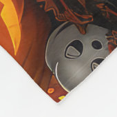 Keeshond Halloween Spooky Fleecedecke (Ecke)