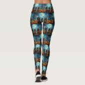 Keeshond Halloween Spooky Leggings (Rückseite)