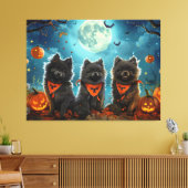 Keeshond Halloween Spooky Leinwanddruck (Insitu (Wohnzimmer))