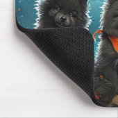 Keeshond Halloween Spooky Mousepad (Ecke)