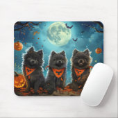 Keeshond Halloween Spooky Mousepad (Mit Mouse)
