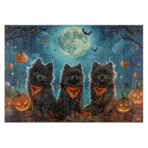 Keeshond Halloween Spooky Schneidebrett