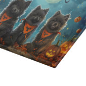 Keeshond Halloween Spooky Schneidebrett (Ecke)