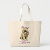Keeshond Heart Mama Jumbo Stoffbeutel (Vorne)