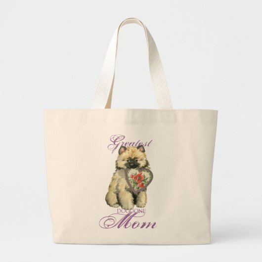 Keeshond Heart Mama Jumbo Stoffbeutel (Vorne)