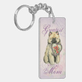 Keeshond Heart Mama Schlüsselanhänger (Vorderseite links)