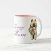 Keeshond Heart Mama Zweifarbige Tasse (VorderseiteRechts)
