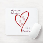 Keeshond Heart zählt Mousepad (Mit Mouse)