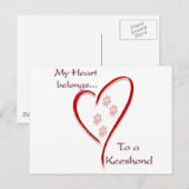 Keeshond Heart zählt Postkarte (Vorne/Hinten)
