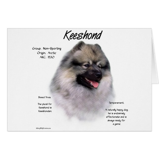 Keeshond History Design (Vorderseite (Horizontal))