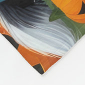 Keeshond Hogs Pumpkin Halloween Funny Fleecedecke (Ecke)