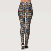 Keeshond Hogs Pumpkin Halloween Funny Leggings (Rückseite)