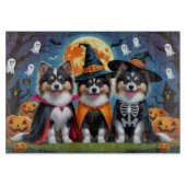 Keeshond Hogs Pumpkin Halloween Funny Schneidebrett (Vorderseite)