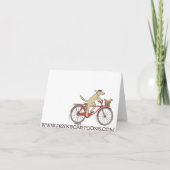 Keeshond Hund Agility Cartoon Geburtstagsgrüßen Karte (Rückseite)