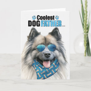 Keeshond Hund Coolster Vater Vatertag Feiertagskarte