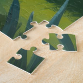 Keeshond Hund Frühlingsblumen Malerei Puzzle (Seite)