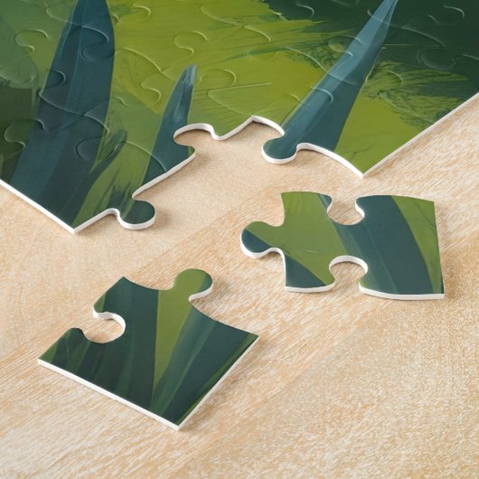 Keeshond Hund Frühlingsblumen Malerei Puzzle (Seite)