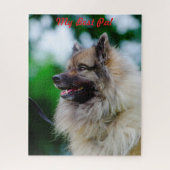 Keeshond Hund. Puzzle (Vertikal)