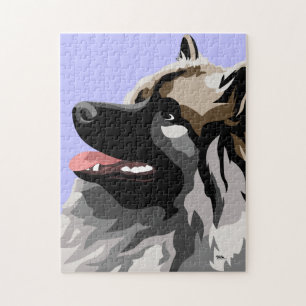 Keeshond-Hund Puzzle
