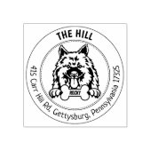 Keeshond Hund Rücksendeadresse Gummistempel (Prägung)