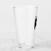 Keeshond Hund Silhouette Personalisiertes Trinken Glas (Rechts)