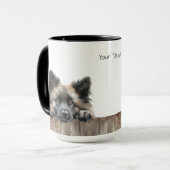 Keeshond Hund Tasse (Vorderseite Links)
