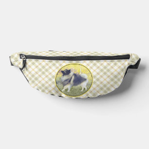 Keeshond in Aspen Malerei Niedliche Original Hunde Bauchtasche