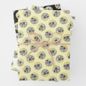 Keeshond in Aspen Malerei Niedliche Original Hunde Geschenkpapier Set (Beispiel)