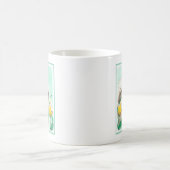 Keeshond in Tulips Malerei Niedliche Original Hund Kaffeetasse (Mittel)