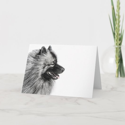 Keeshond-Karte Karte (Vorderseite)