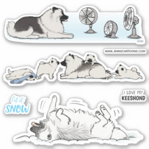 Keeshond Keeshonden Keesies Hunde Vinyl Sticker Se