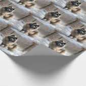 Keeshond lassen es Weihnachten schnee Geschenkpapier (Ecke)