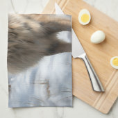 Keeshond lassen es Weihnachten schnee Geschirrtuch (Viertel Falte)