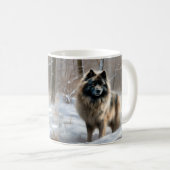 Keeshond lassen es Weihnachten schnee Kaffeetasse (VorderseiteRechts)