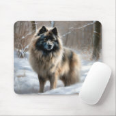 Keeshond lassen es Weihnachten schnee Mousepad (Mit Mouse)