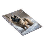 Keeshond lassen es Weihnachten schnee Notizblock (Rechte Seite)