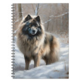 Keeshond lassen es Weihnachten schnee Notizblock (Vorderseite)