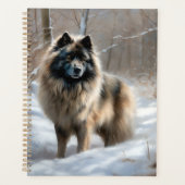 Keeshond lassen es Weihnachten schnee Planer (Vorderseite)