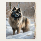 Keeshond lassen es Weihnachten schnee Planer (Rückseite)