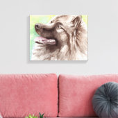 Keeshond Leinwand Dog Portrait (Insitu (Wohnzimmer))