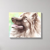 Keeshond Leinwand Dog Portrait (Vorderseite)