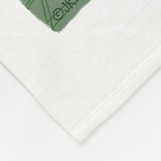 Keeshond-Liebe-Freude-Frieden Fleecedecke (Ecke)