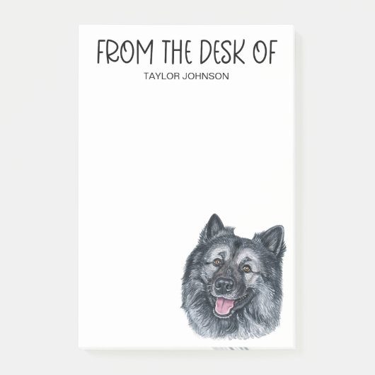 Keeshond Lover Post-it-Hinweise Post-it Klebezettel (Vorderseite)