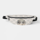 Keeshond Malen 2 Keeshonden Original Hunde Kunst Bauchtasche (Vorderseite)